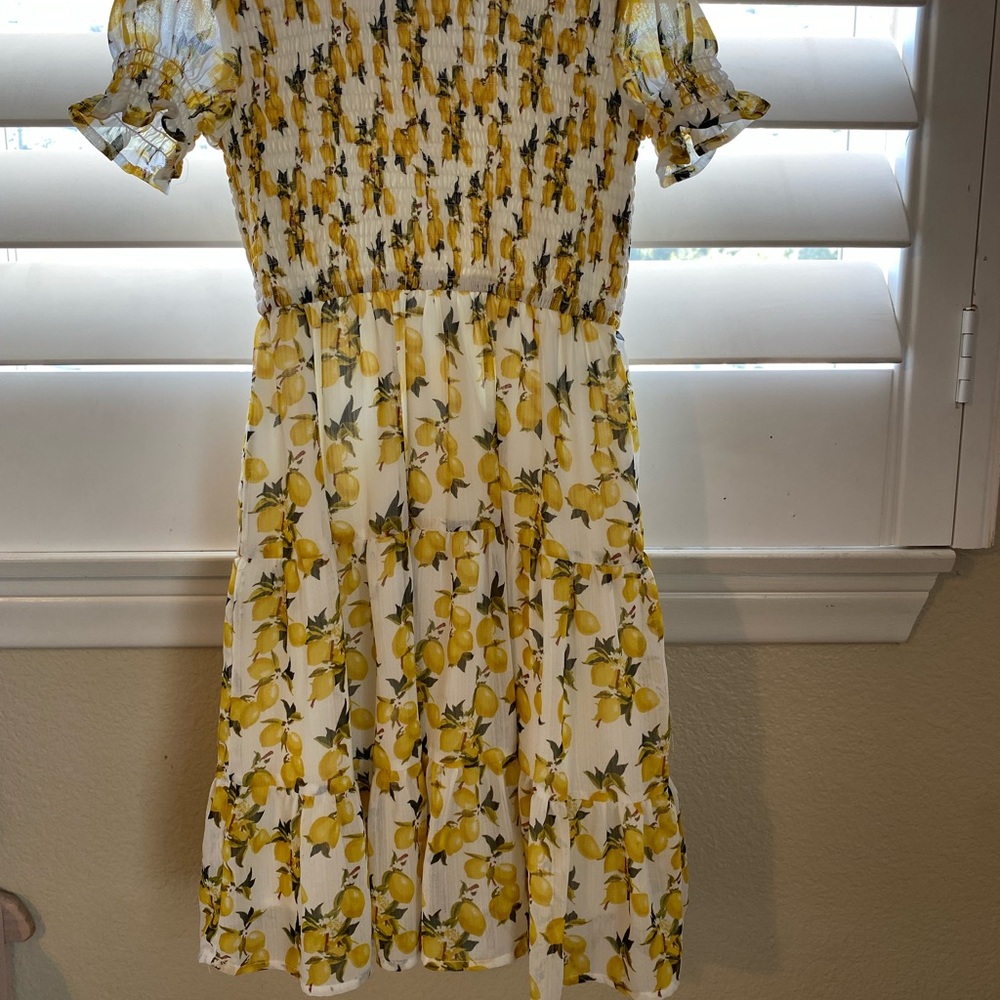 Ivy city co Floral Yellow and White kids Dress